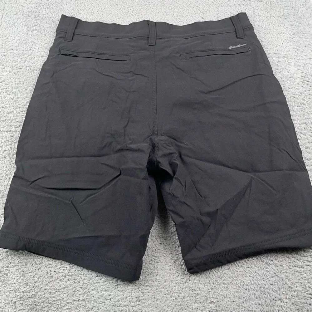 Eddie Bauer Shorts Mens 34 Black Travex Fleece Lined Stretch Outdoor Hiking